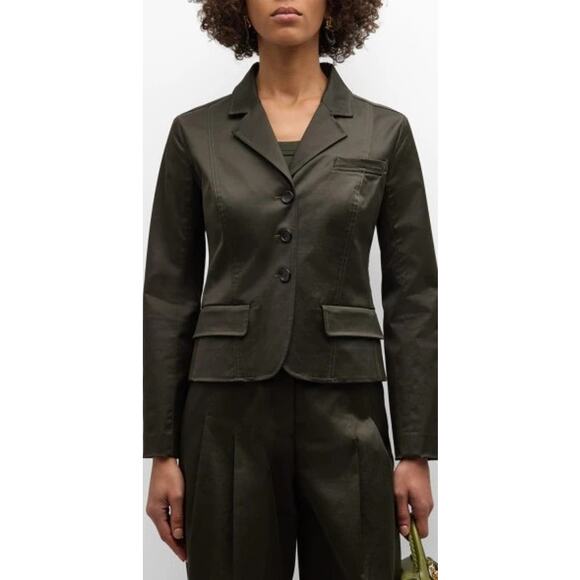 A.L.C. Fallon Green Crop Blazer Jacket Sz 0 - Picture 5 of 9